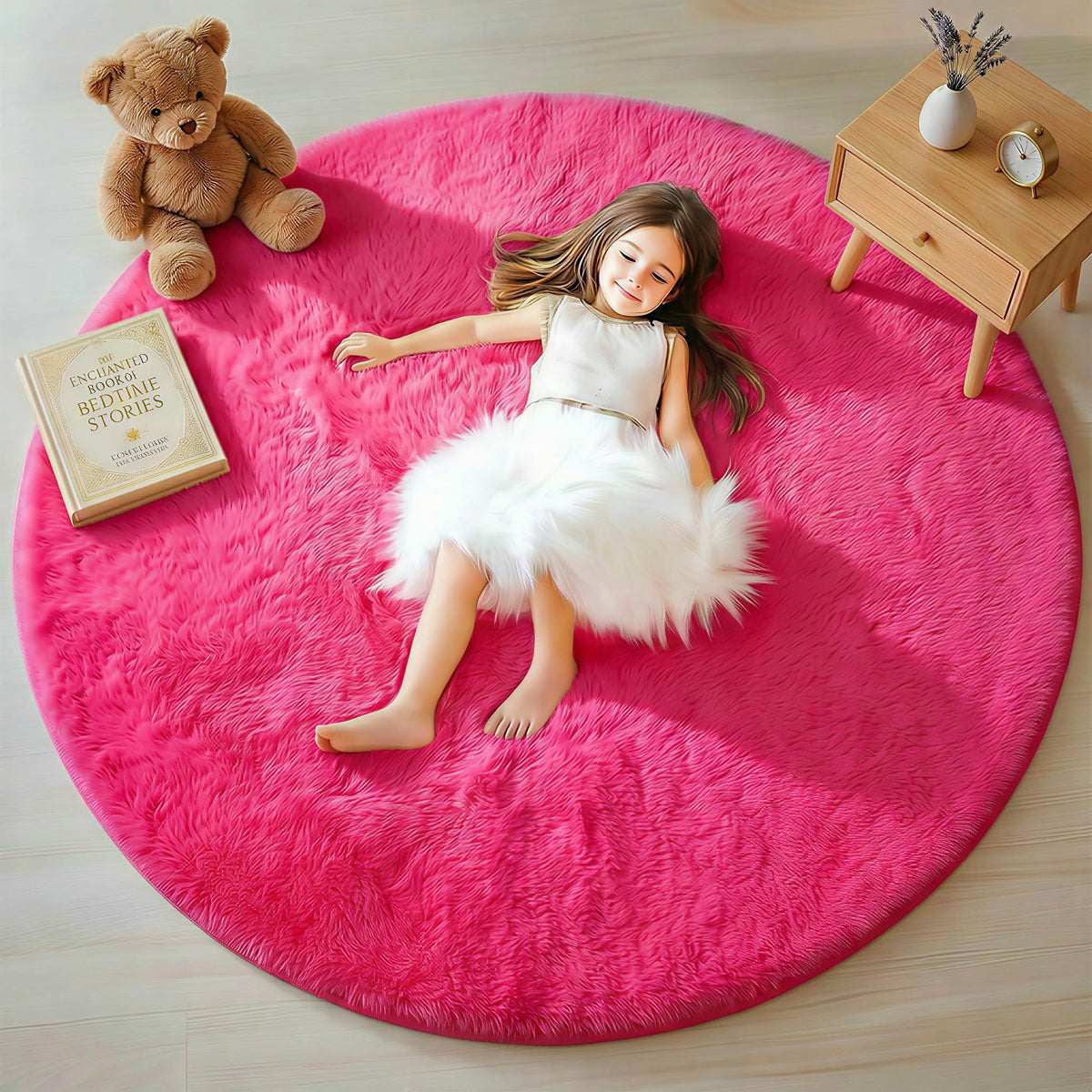 Area Rugs for Living Room Bedroom, 5x8 Fluffy Tie-Dyed Light Grey Shag Rug