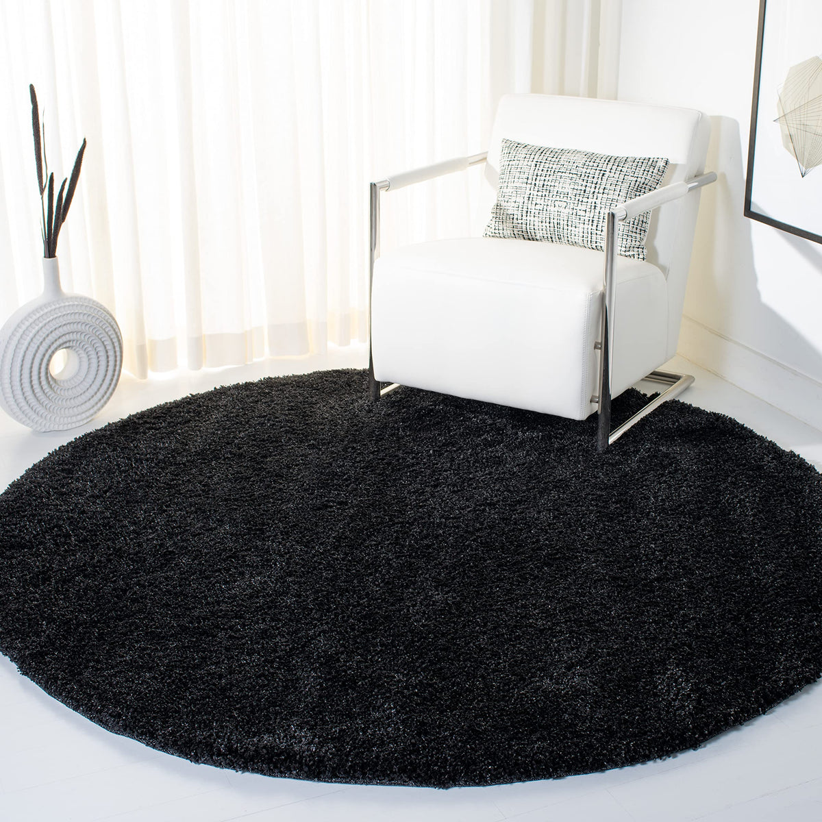 SAFAVIEH Area Rug 8x10 - California Shag Collection - Large - Beige, Non-Shedding & Easy to Clean, Ultra Plush Thick Pile, Ideal for Living Room, Bedroom, Dining Space (SG151-1313)