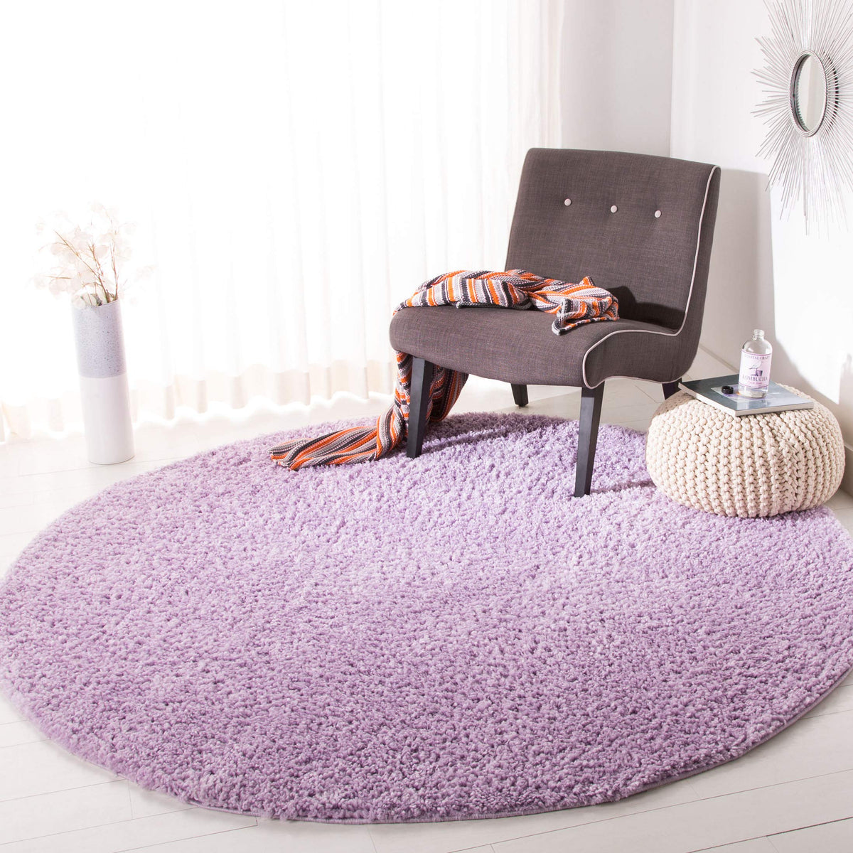 SAFAVIEH August Shag Rug 8'x10', Soft Plush Modern Ivory AUG900C