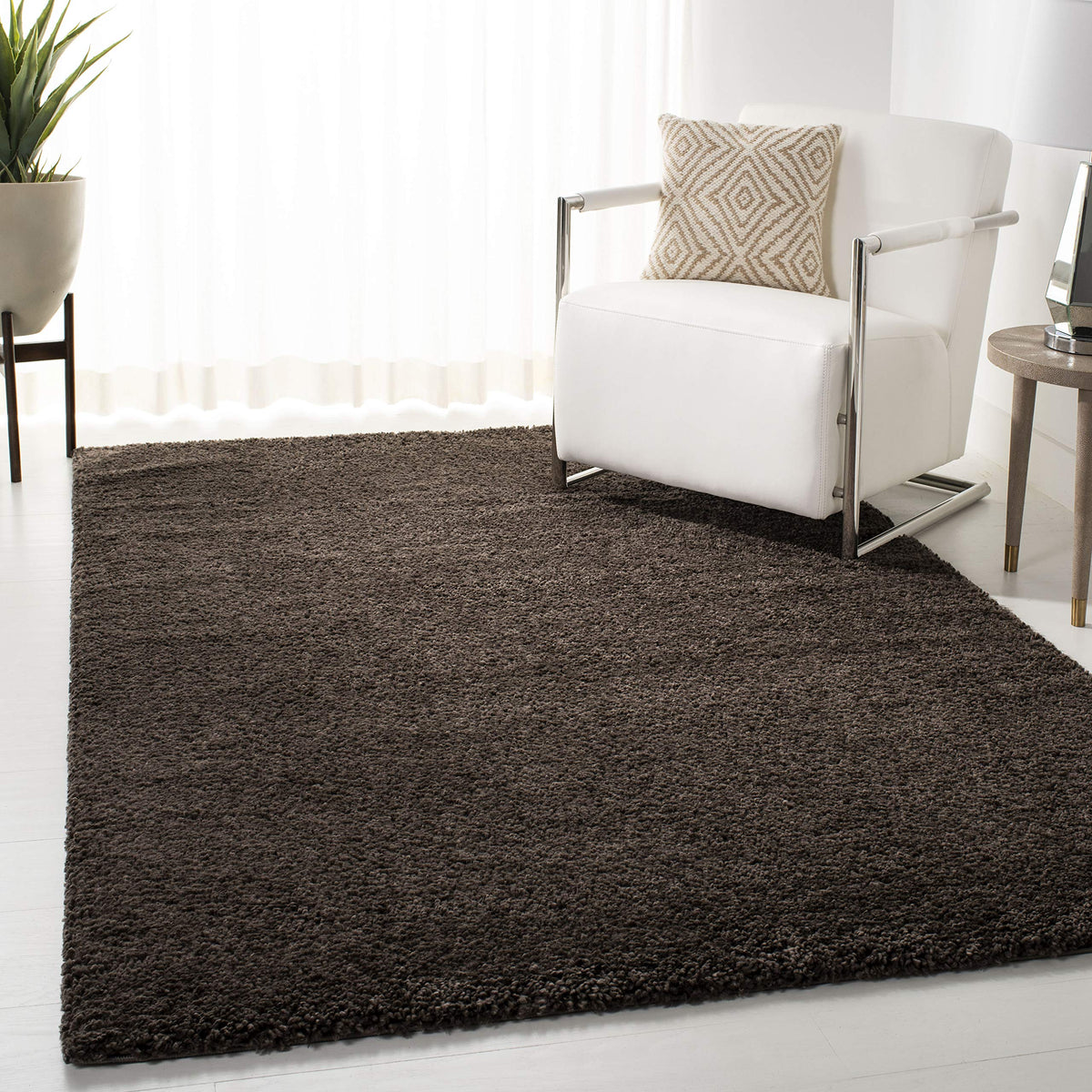 SAFAVIEH August Shag Rug 8'x10', Soft Plush Modern Ivory AUG900C