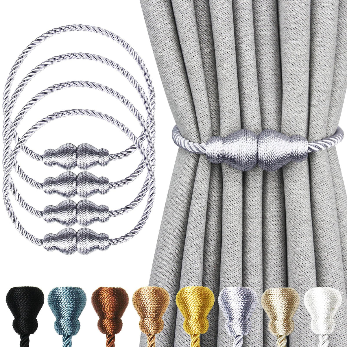 Magnetic Curtain Tiebacks Decorative Curtain Holders for Drapes Nieffeiy