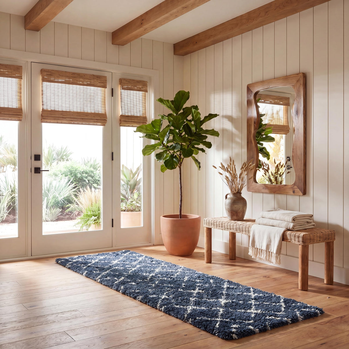 SAFAVIEH Arizona Shag Rug 5'1"x7'6", Soft Plush Ivory & Beige ASG743A