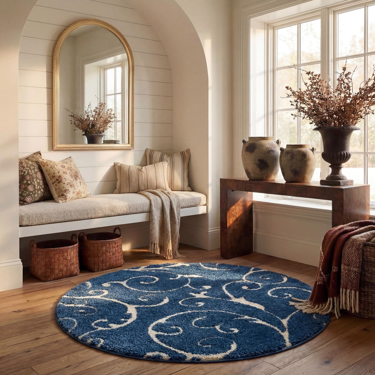 SAFAVIEH Florida Shag Rug 8'x10', Soft Plush Cream & Beige SG455-1113