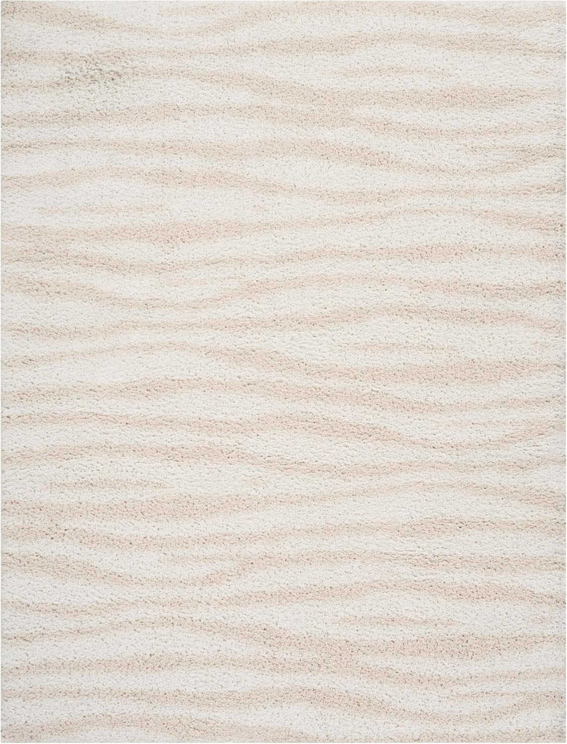 Nourison Home Modern Shag Ivory Beige 5'3" x 7' Area Rug - Easy Clean, Non Shedding, Bed Room, Living Room, Dining Room, Kitchen (5' x 7')