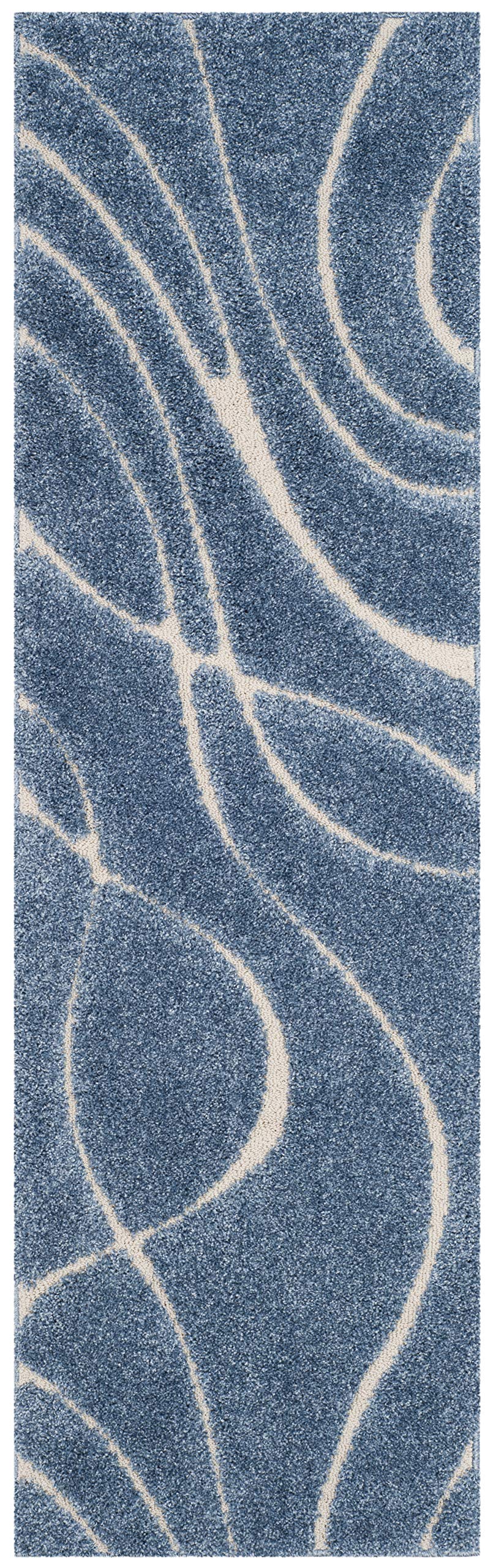 SAFAVIEH Florida Shag Rug 6'x9', Soft Plush Modern Cream & Beige SG471-1113