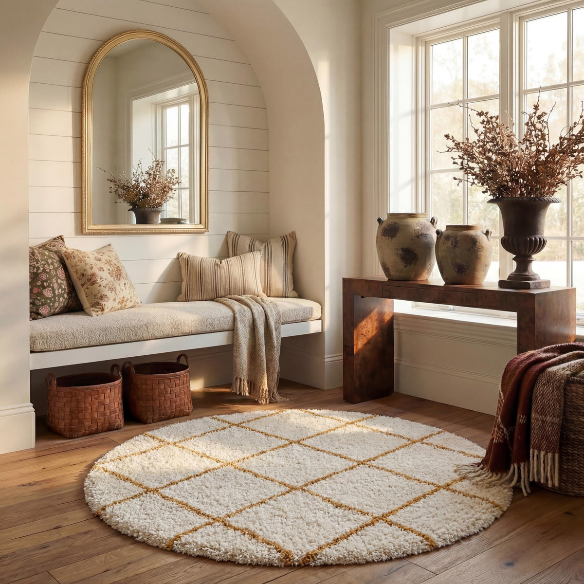 SAFAVIEH Hudson Shag Rug 8'x10', Soft Plush Moroccan Ivory & Beige SGH281D