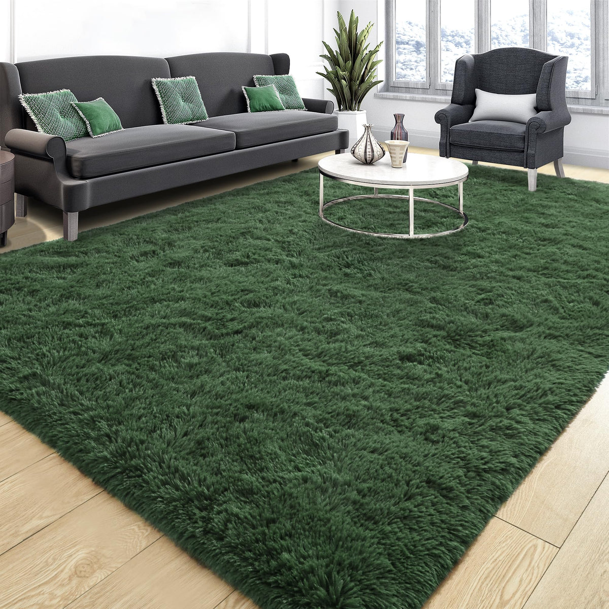 Tepook Fluffy Large Rugs for Living Room, 8x10 Area Rugs for Bedroom