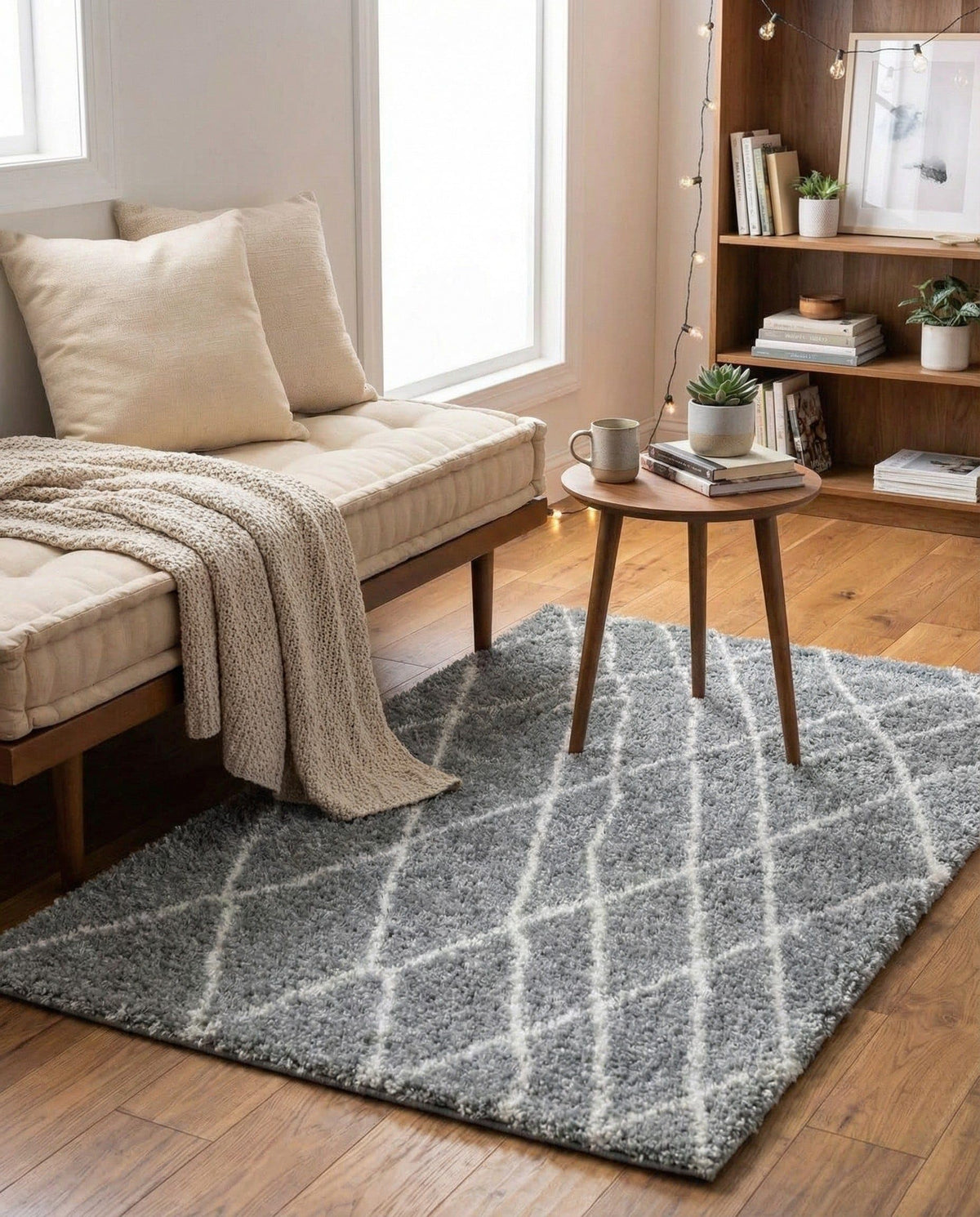 Rugs.com - Soft Touch Shag Rug – 6' 1 x 9' Sage Green Plush Shag Rug – Ultra Soft High Pile Area Rug for Bedroom, Living Room, and Home Office