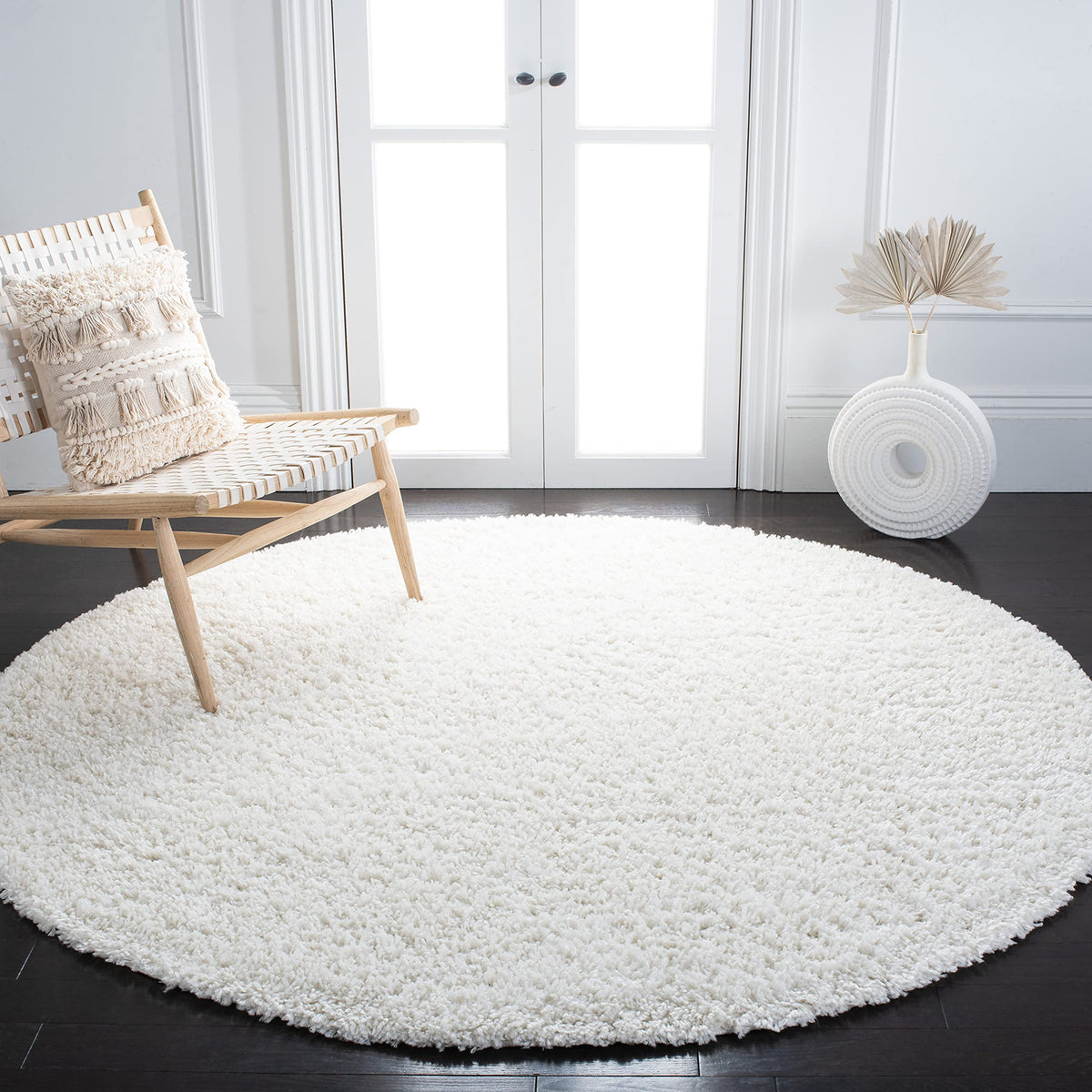 SAFAVIEH August Shag Rug 5'3"x7'6", Soft Plush Modern Ivory AUG200C