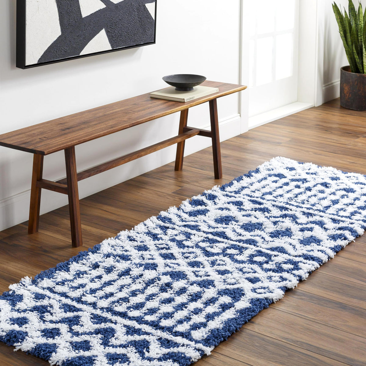 Livabliss Hapsburg Moroccan Shag Area Rug, 5'3" x 7'3", Beige