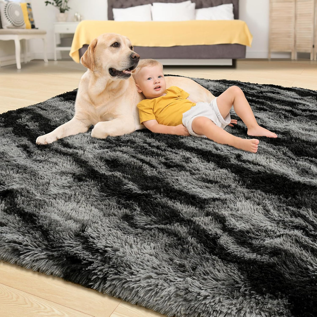 Tepook Fluffy Large Rugs for Living Room, 8x10 Area Rugs for Bedroom