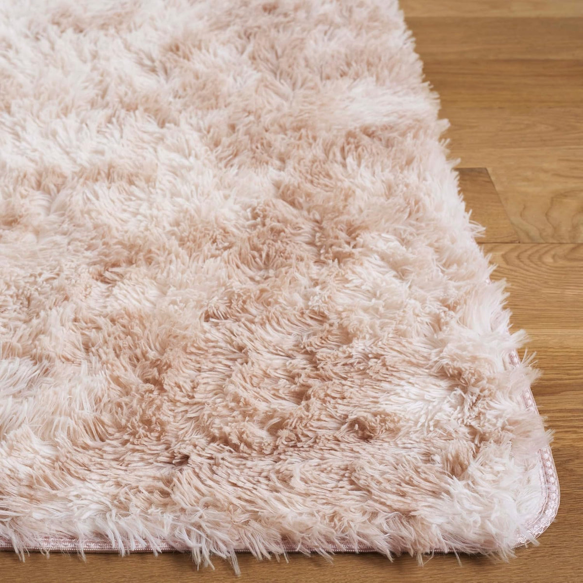 SAFAVIEH Rainbow Shag Collection Area Rug - 8' x 10', Light Beige, Slip Resistant, Non-Shedding & Easy Care, 1.6-inch Thick, Ideal for Living Room, Bedroom, Home Office, Dining Space (RBO100A-8)