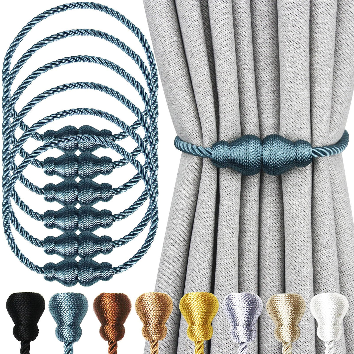 Magnetic Curtain Tiebacks Decorative Curtain Holders for Drapes Nieffeiy