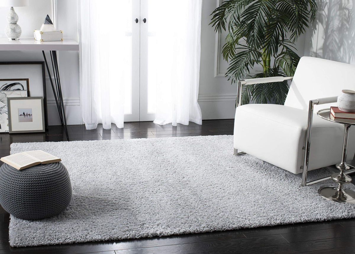 SAFAVIEH August Shag Rug 8'x10', Soft Plush Modern Ivory AUG900C