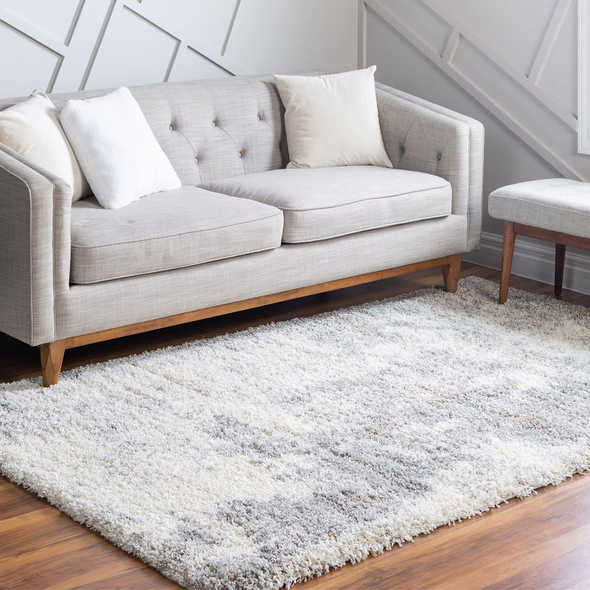 Rugs.com - Soft Touch Shag Rug – 7' 1 x 10' Khaki Shag Rug – Plush Easy-Clean Area Rug, Ideal for Bedrooms, Living Rooms, and Offices