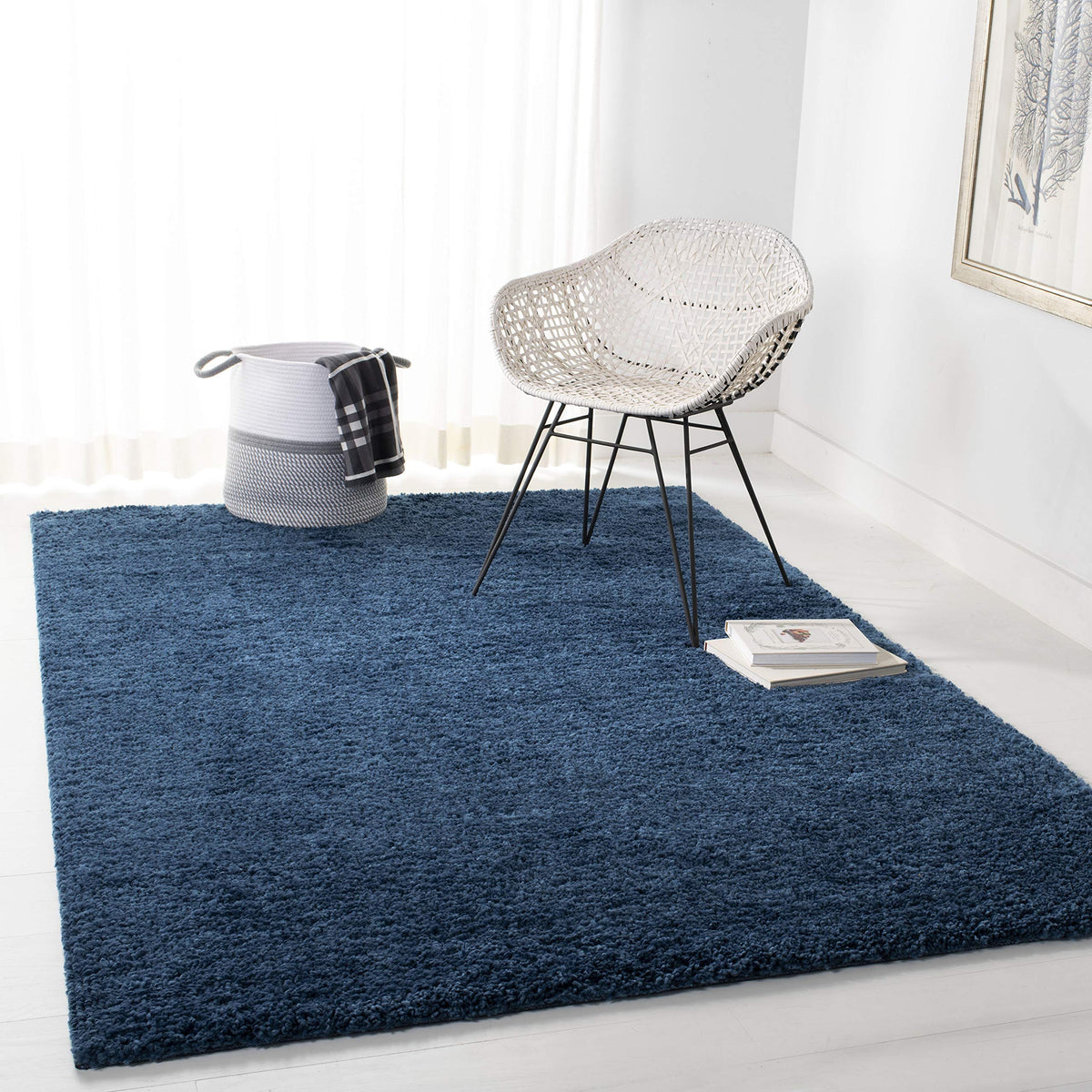 SAFAVIEH August Shag Rug 8'x10', Soft Plush Modern Ivory AUG900C