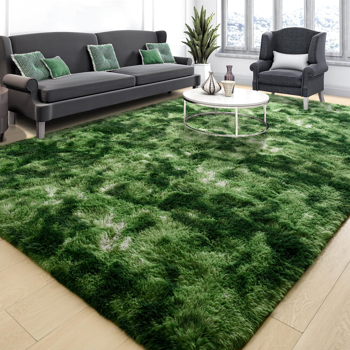 Tepook Fluffy Large Rugs for Living Room, 8x10 Area Rugs for Bedroom