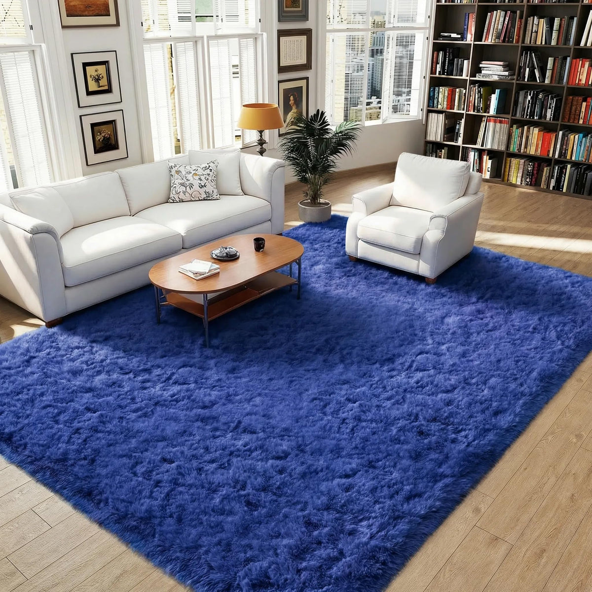 Orange 8x10 Area Rugs for Living Room Bedroom, Soft Plush Fluffy Large Rug