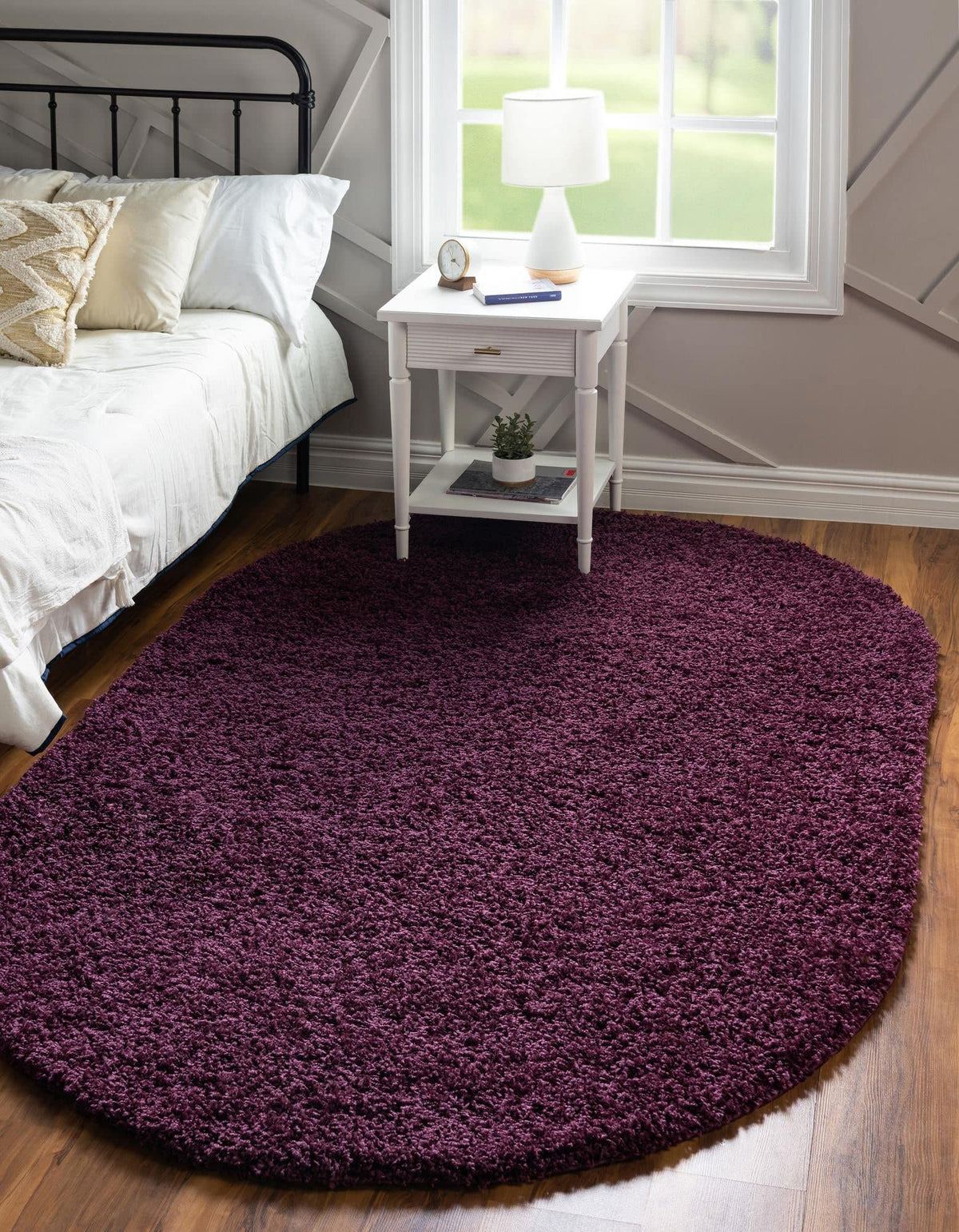 Unique Loom Solid Shag Collection Area Rug (8' x 10' Rectangle, Sandy Brown)