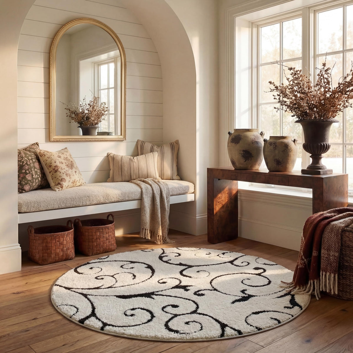 SAFAVIEH Florida Shag Rug 8'x10', Soft Plush Cream & Beige SG455-1113
