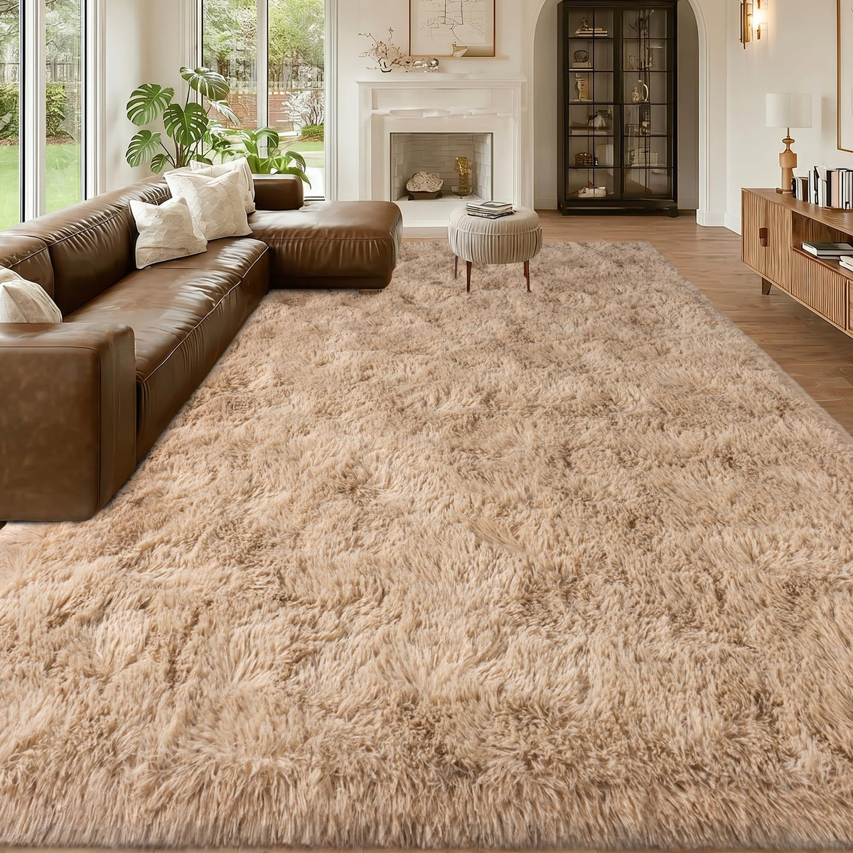 Mugorn 8x10 Area Rugs for Living Room, Large Fluffy Cream White Rugs
