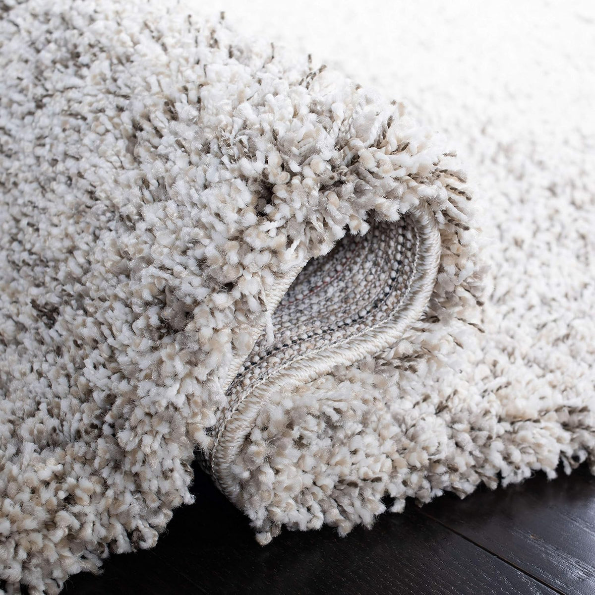 SAFAVIEH Hudson Shag Rug 10x14, Plush X-Large Ivory & Grey SGH295B