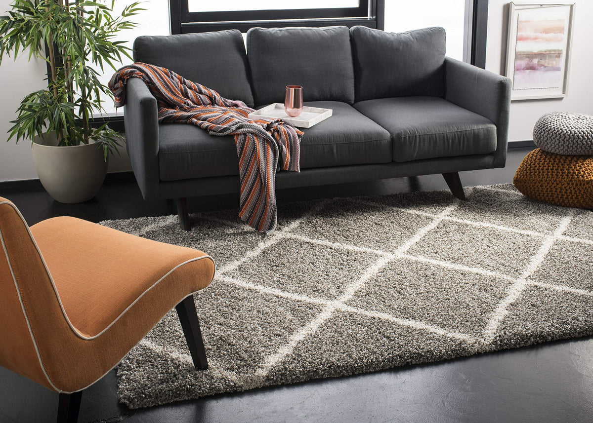SAFAVIEH Hudson Shag Rug 8'x10', Soft Plush Moroccan Ivory & Beige SGH281D