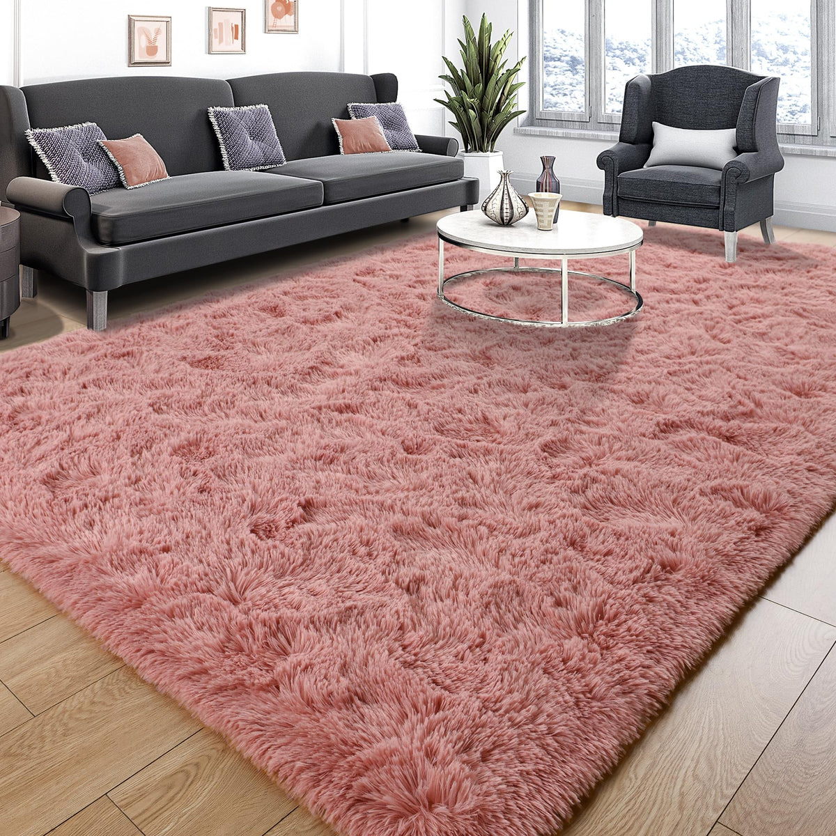 Tepook Fluffy Large Rugs for Living Room, 8x10 Area Rugs for Bedroom