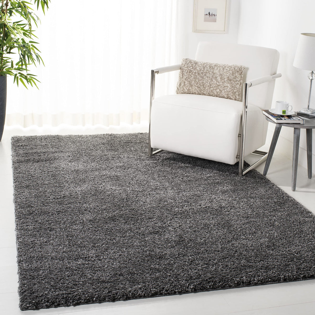 SAFAVIEH August Shag Rug 8'x10', Soft Plush Modern Ivory AUG900C