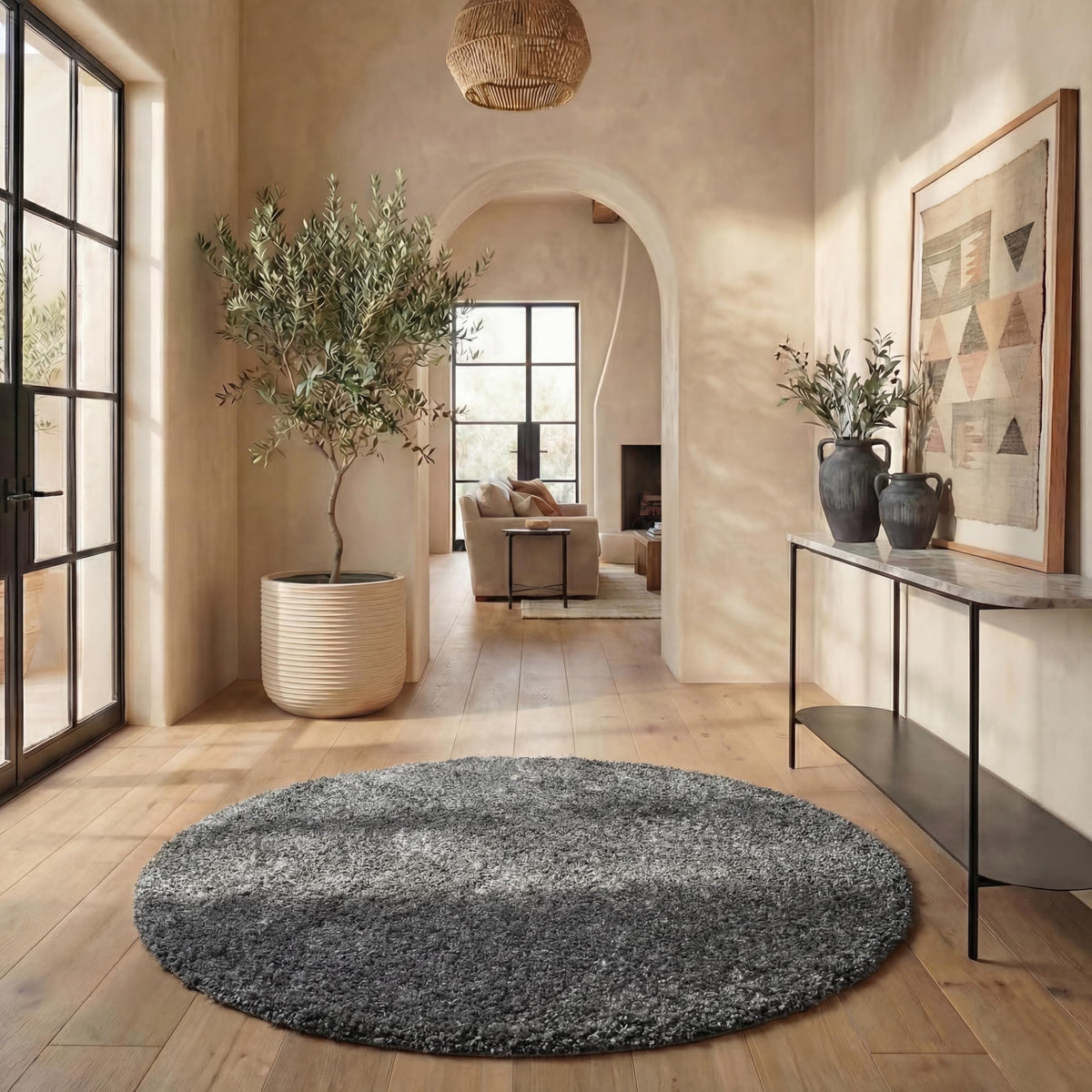 SAFAVIEH August Shag Rug 8'x10', Soft Plush Modern Ivory AUG900C