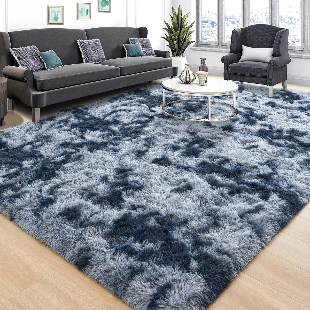 Tepook Fluffy Large Rugs for Living Room, 8x10 Area Rugs for Bedroom