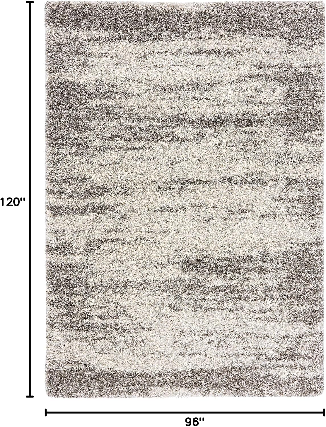 SAFAVIEH Hudson Shag Rug 8x10, Plush Large Ivory & Grey SGH203A