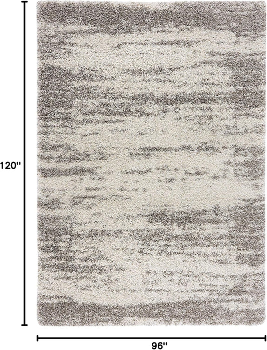 SAFAVIEH Hudson Shag Rug 8x10, Plush Large Ivory & Grey SGH203A