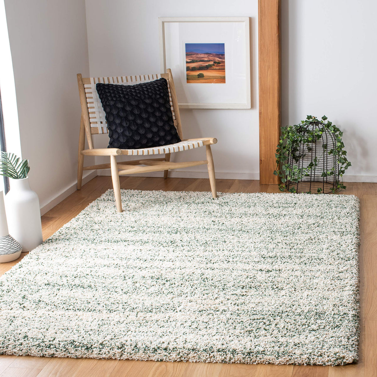 SAFAVIEH Hudson Shag Rug 10x14, Plush X-Large Ivory & Grey SGH295B