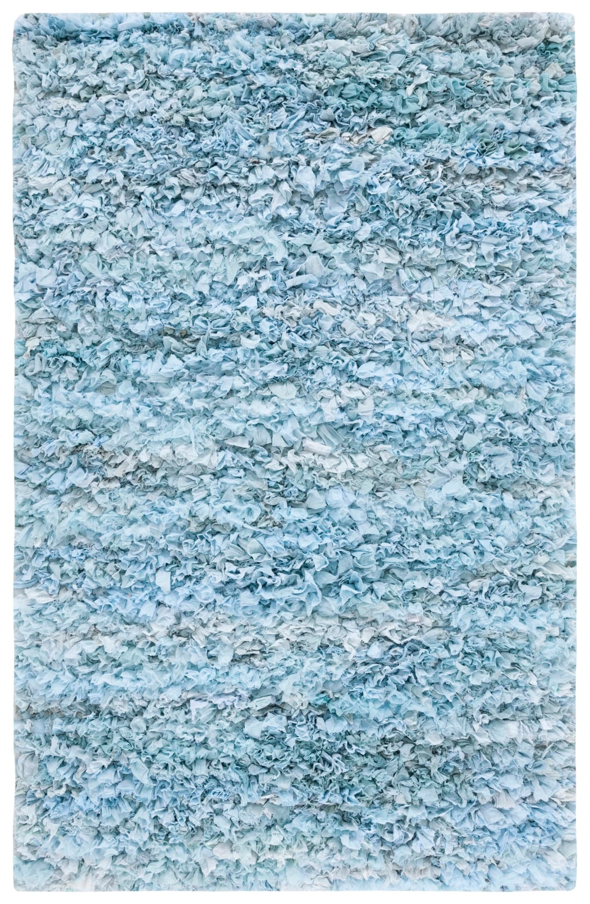 SAFAVIEH Rio Shag Collection Area Rug - 5' x 8', Creme, Handmade Decorative, 3.5-inch Thick Ideal for High Traffic Areas in Living Room, Bedroom (SG951W)