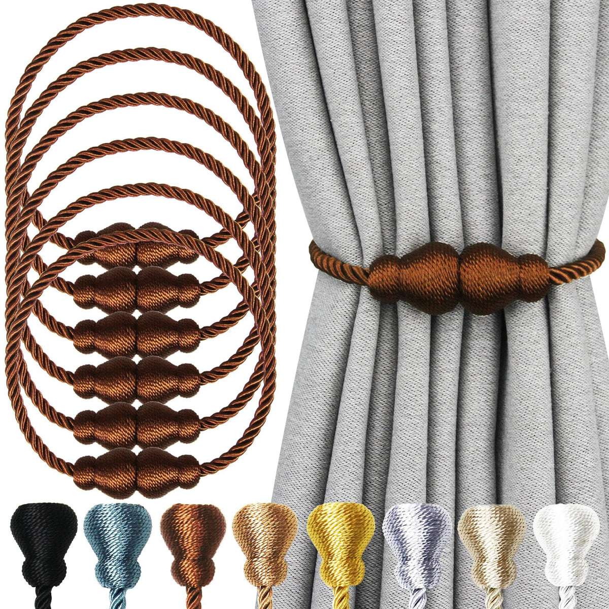 Magnetic Curtain Tiebacks Decorative Curtain Holders for Drapes Nieffeiy