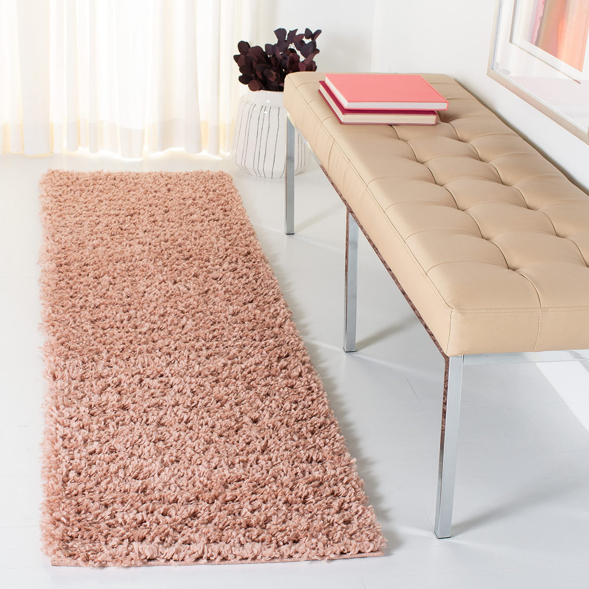 SAFAVIEH August Shag Rug 5'3"x7'6", Soft Plush Modern Ivory AUG200C