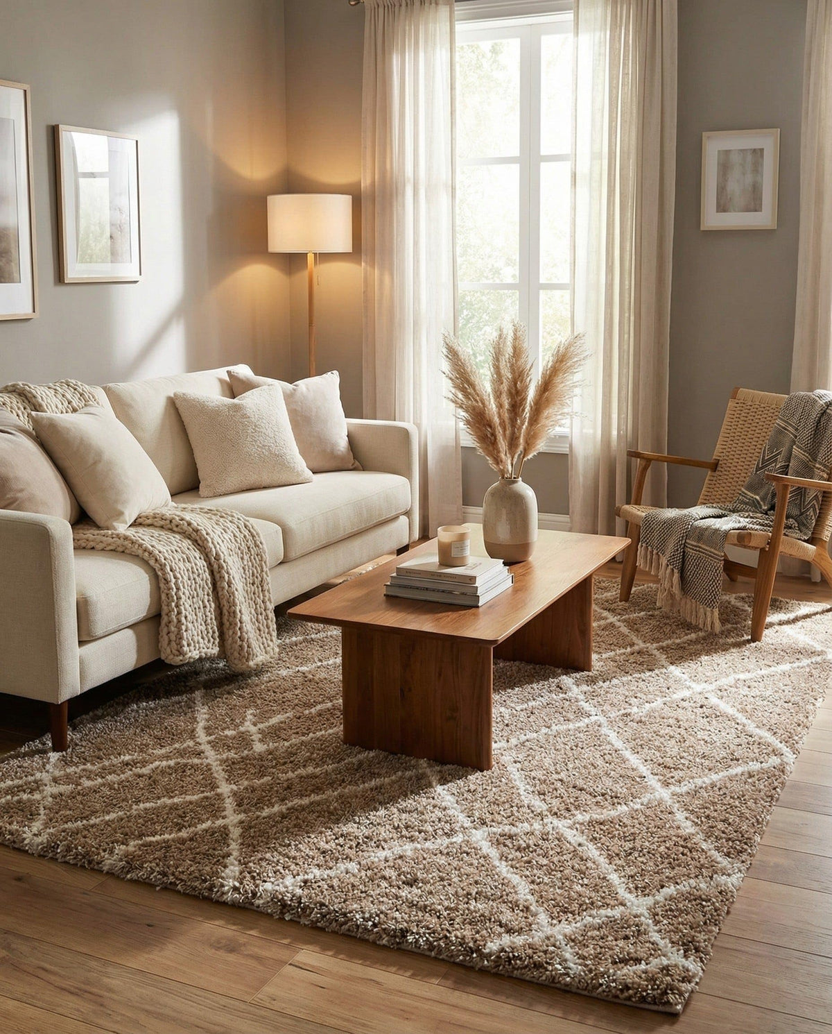 Rugs.com - Soft Touch Shag Rug – 6' 1 x 9' Sage Green Plush Shag Rug – Ultra Soft High Pile Area Rug for Bedroom, Living Room, and Home Office