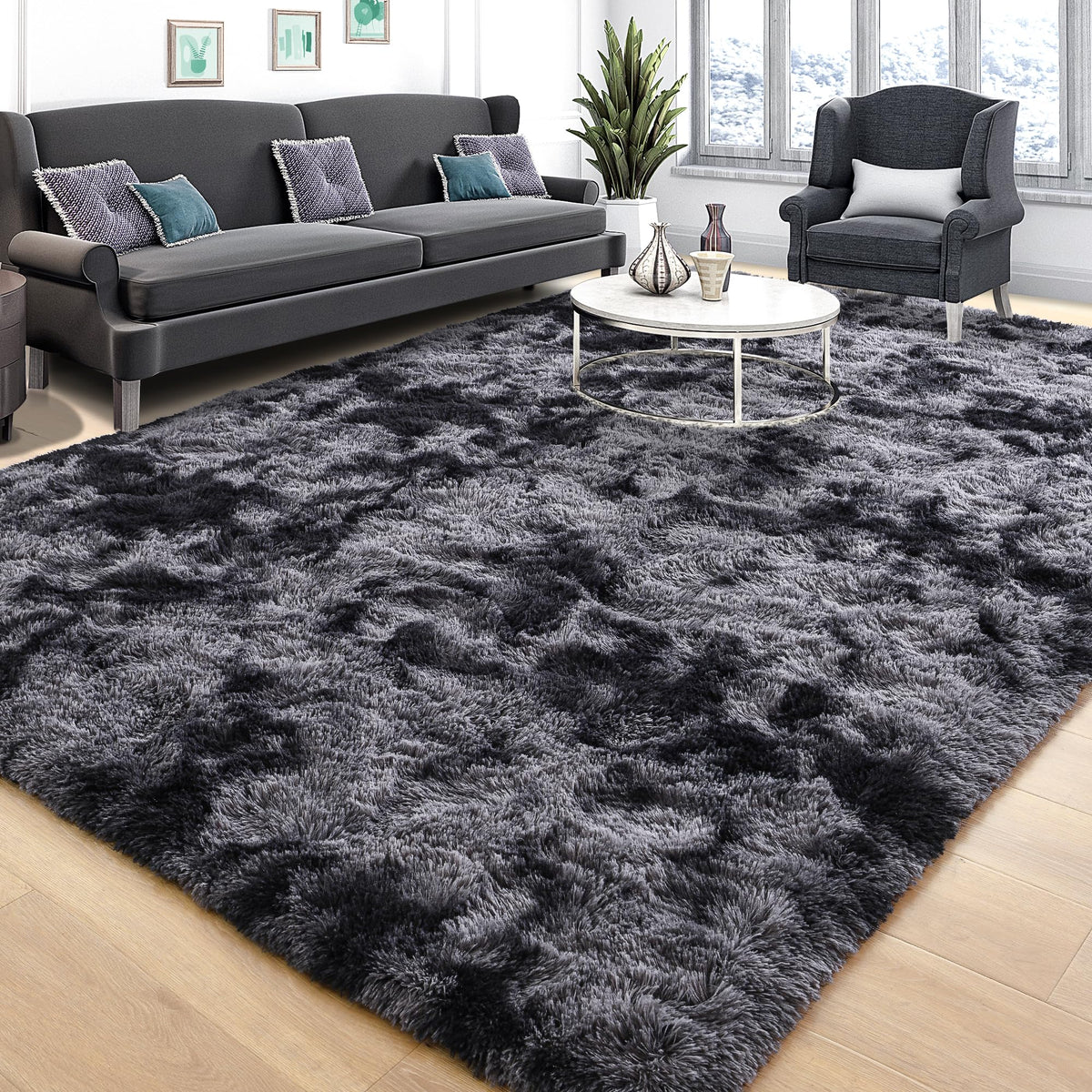 Tepook Fluffy Large Rugs for Living Room, 8x10 Area Rugs for Bedroom