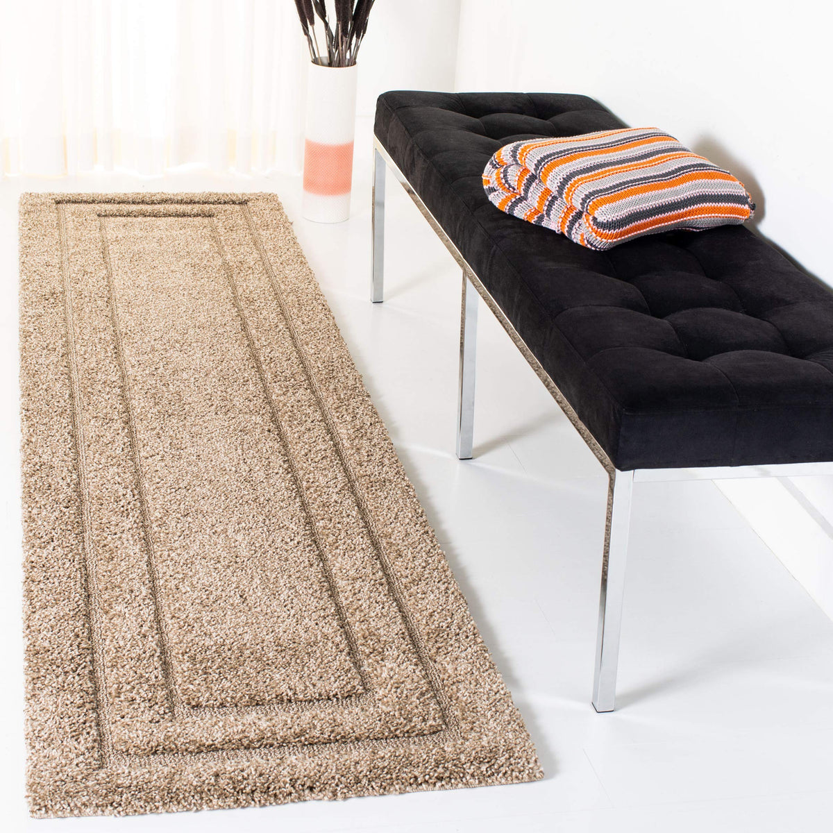 SAFAVIEH Florida Shag Rug 8'x10', Soft Plush Modern Cream SG454-1111