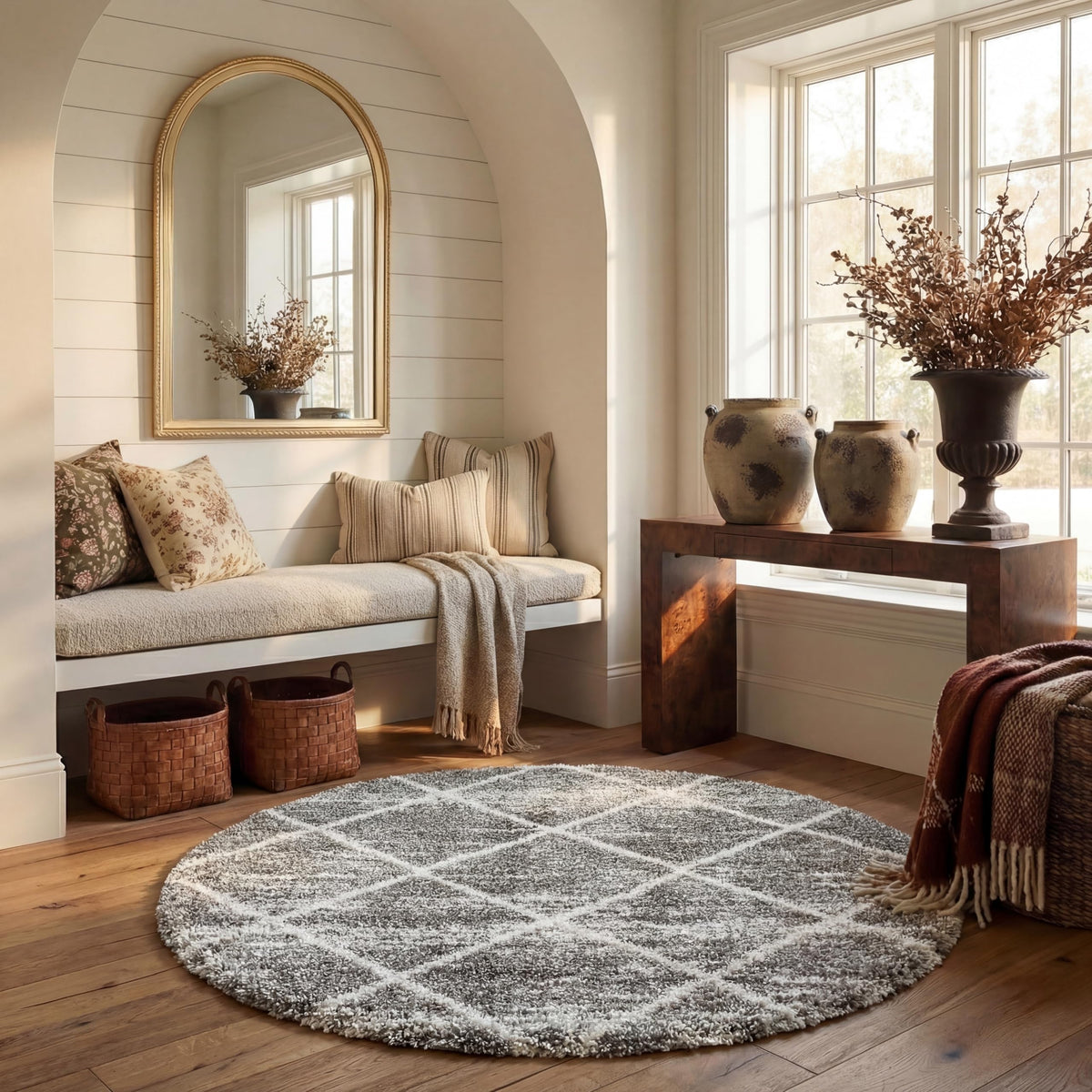 SAFAVIEH Hudson Shag Rug 8'x10', Soft Plush Moroccan Ivory & Beige SGH281D