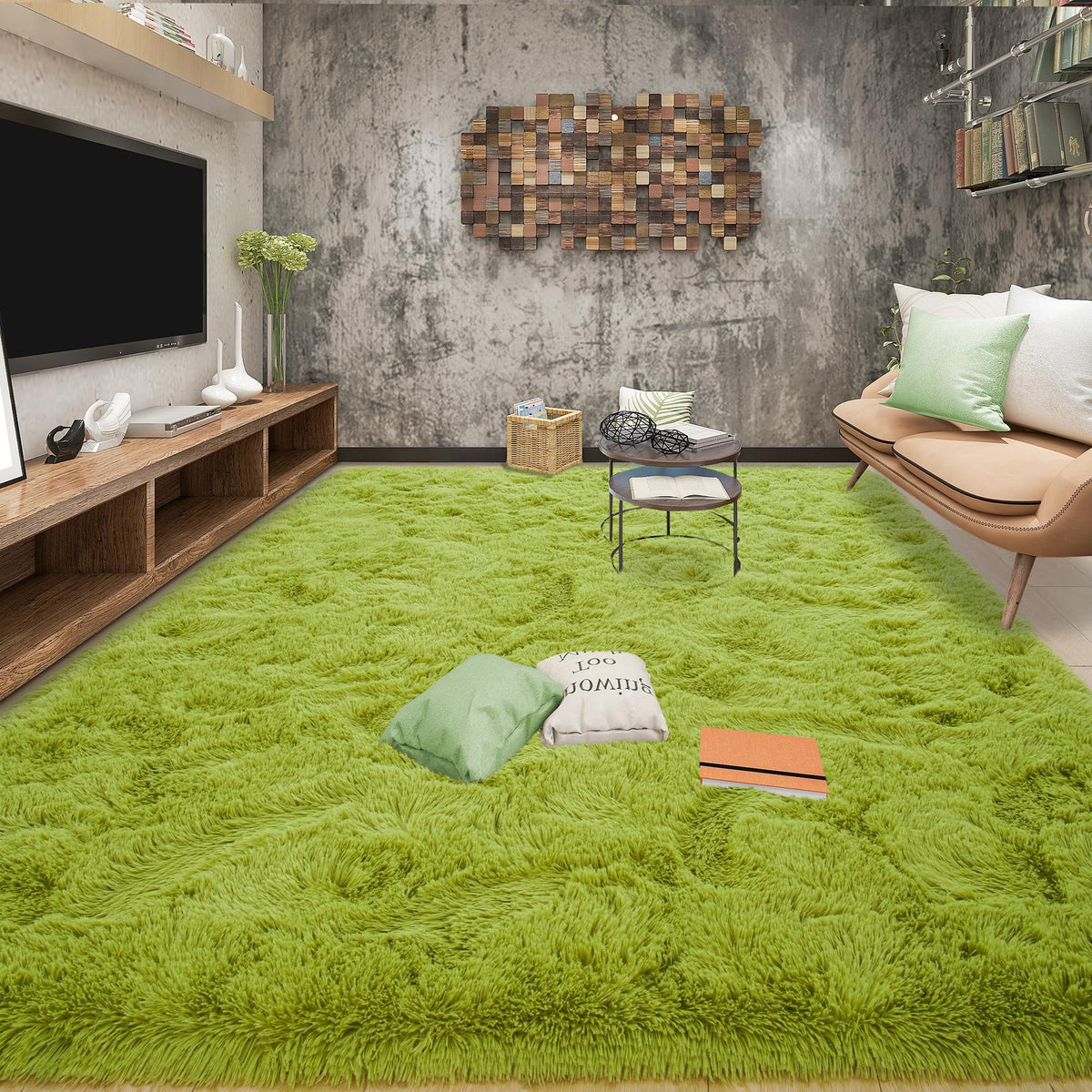 Tepook Fluffy Large Rugs for Living Room, 8x10 Area Rugs for Bedroom