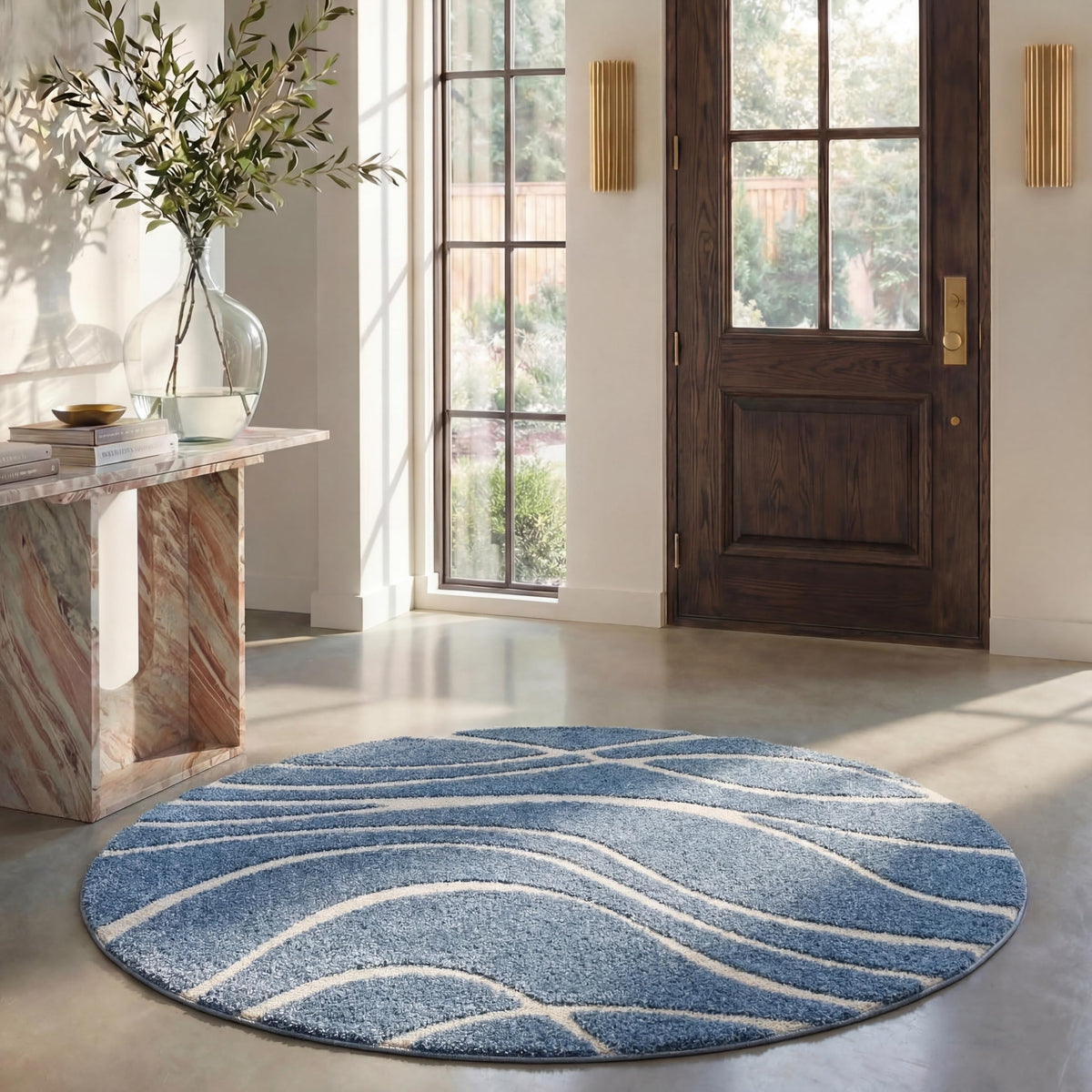 SAFAVIEH Florida Shag Rug 6'x9', Soft Plush Modern Cream & Beige SG471-1113