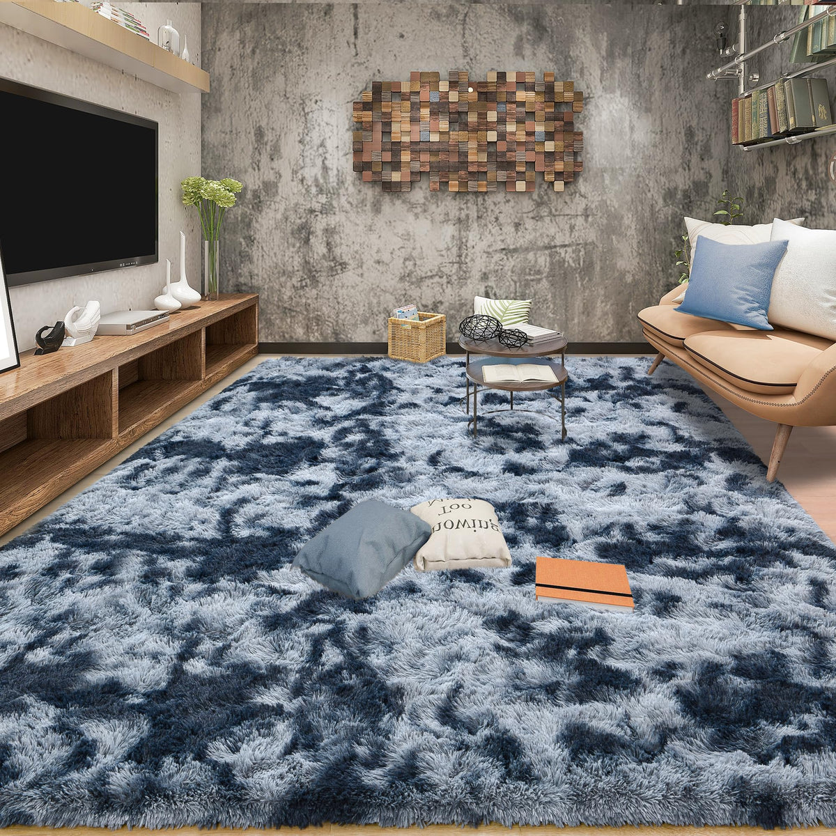 Tepook Fluffy Large Rugs for Living Room, 8x10 Area Rugs for Bedroom