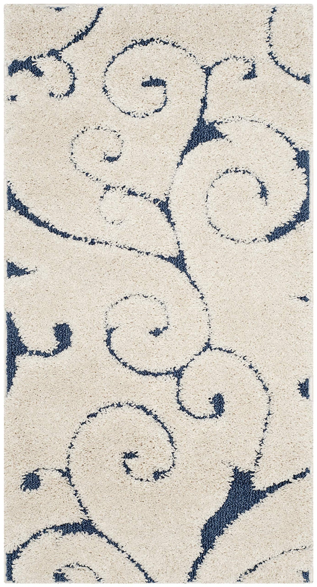 SAFAVIEH Florida Shag Rug 8'x10', Soft Plush Cream & Beige SG455-1113
