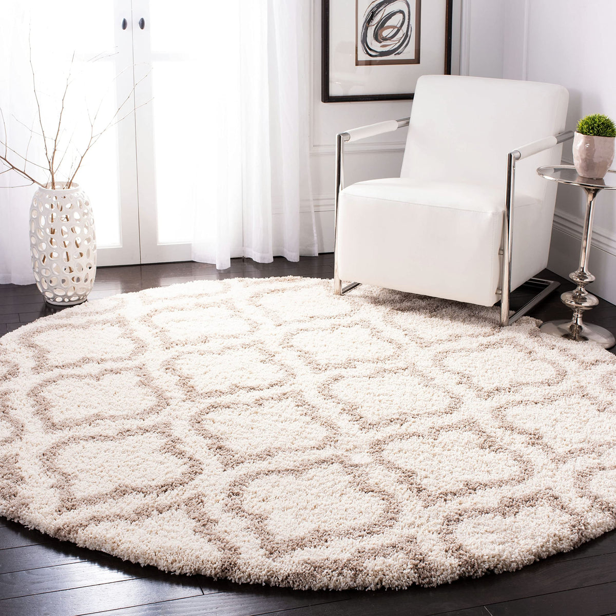 SAFAVIEH Hudson Shag Rug 8x10, Plush Large Multi Ivory & Beige SGH284E