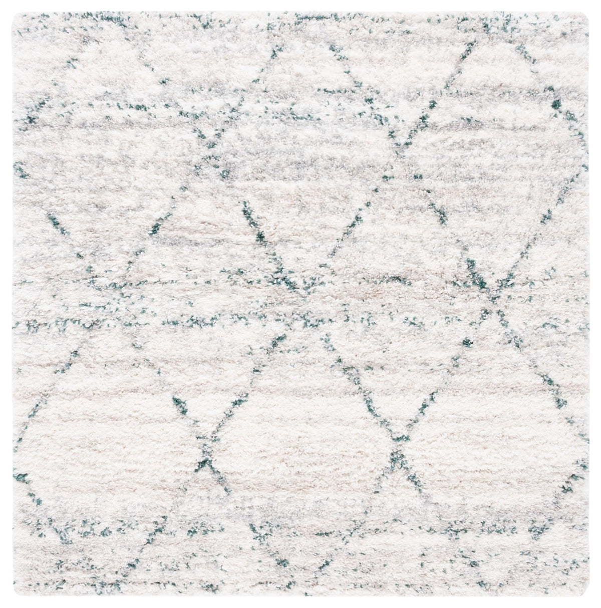SAFAVIEH Area Rug 8x10 - Fontana Shag Collection - Large - Pink & Ivory, Modern Design, Non-Shedding & Easy Cleaning, Ultra Plush Thick Pile, Ideal for Living Room, Bedroom, Dining Space (FNT886U)