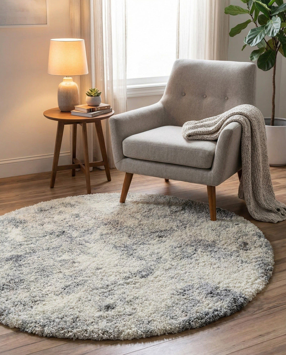 Rugs.com - Soft Touch Shag Rug – 7' 1 x 10' Khaki Shag Rug – Plush Easy-Clean Area Rug, Ideal for Bedrooms, Living Rooms, and Offices