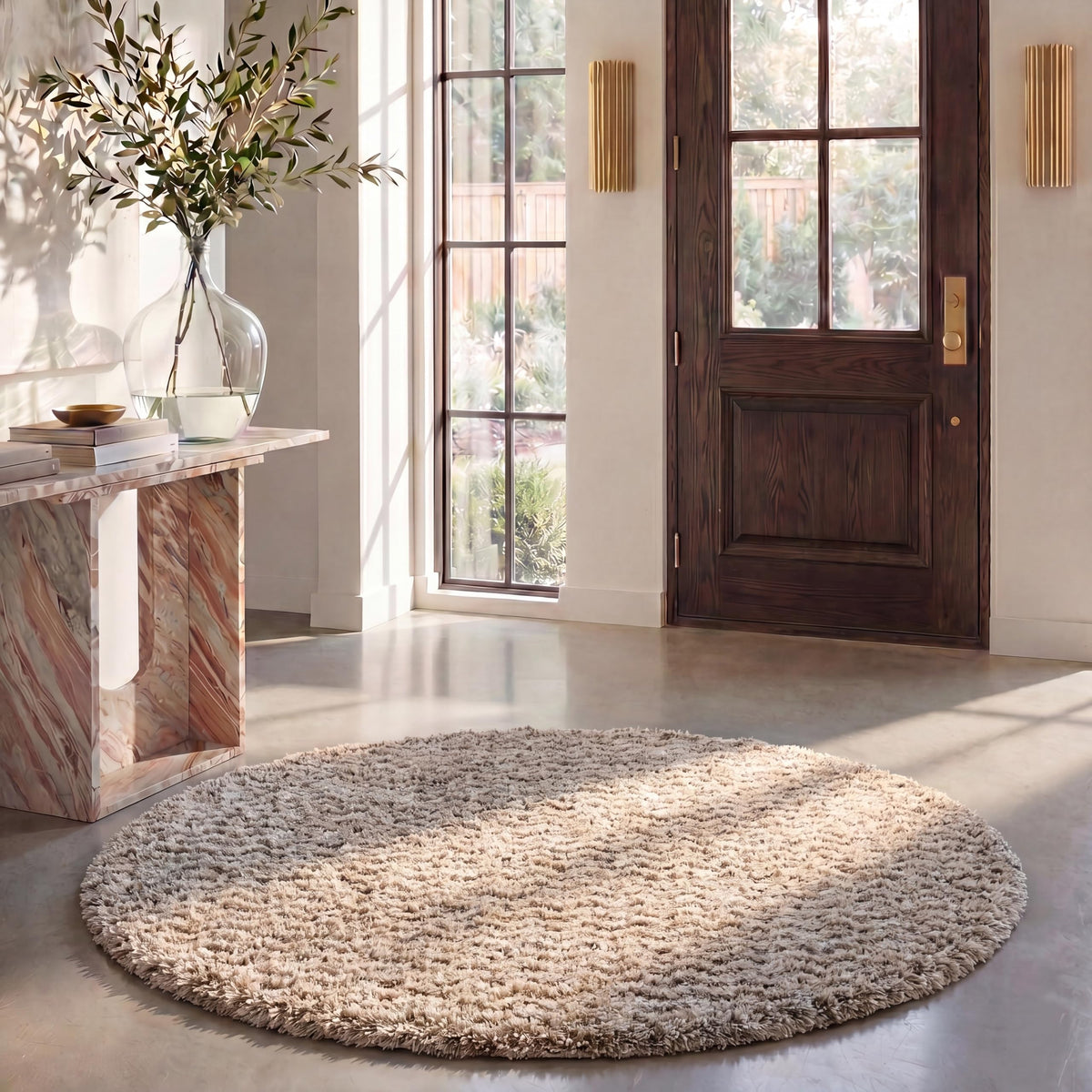 SAFAVIEH Hudson Shag Rug 11x15, Plush Chevron X-Large Ivory & Grey SGH330A