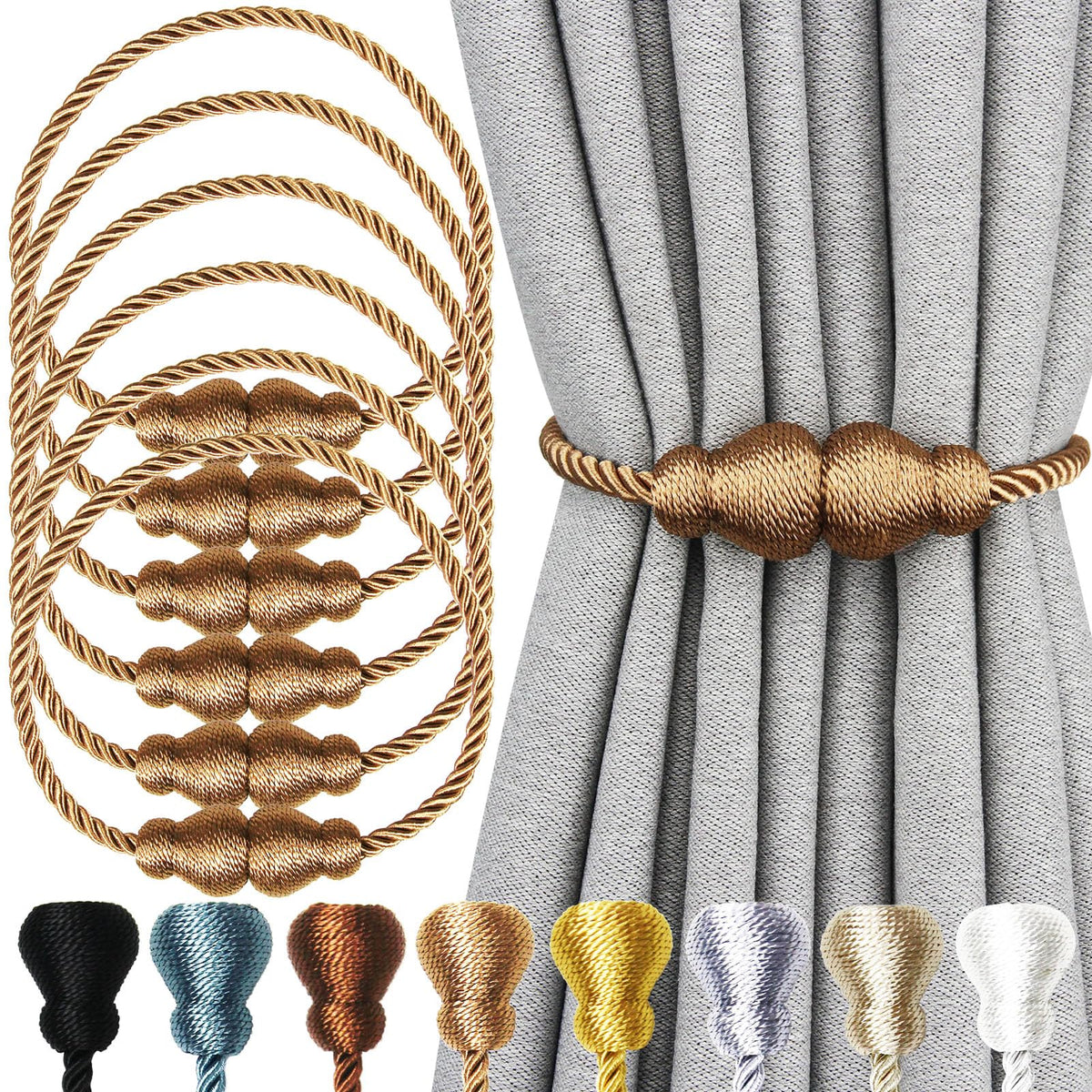 Magnetic Curtain Tiebacks Decorative Curtain Holders for Drapes Nieffeiy